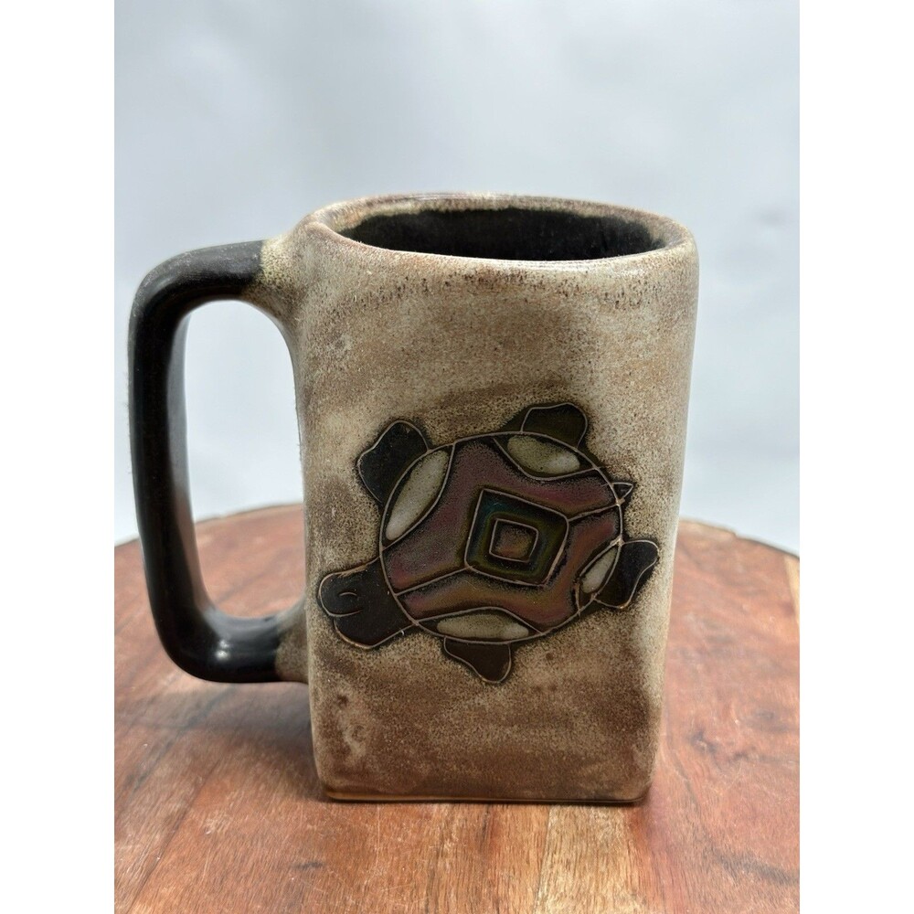Mara Pottery Mexico Hand Crafted Mexican Art Pottery Turtle Desert Coffee Mug